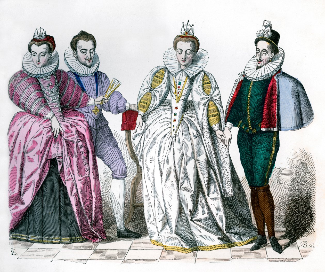 Louise af Lorraine, hertug af Guise, Marguerite de Vaudemont og Anne de Joyeuse, 1581 1882-1884 af Unbekannt