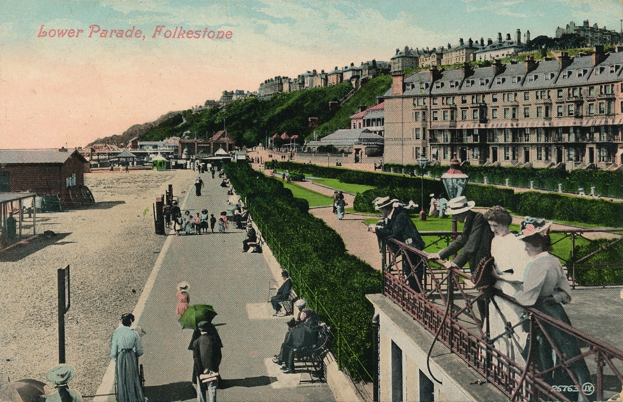 Lower Parade, Folkestone, slutningen af det 19.-begyndelsen af det 20. århundrede af Unbekannt