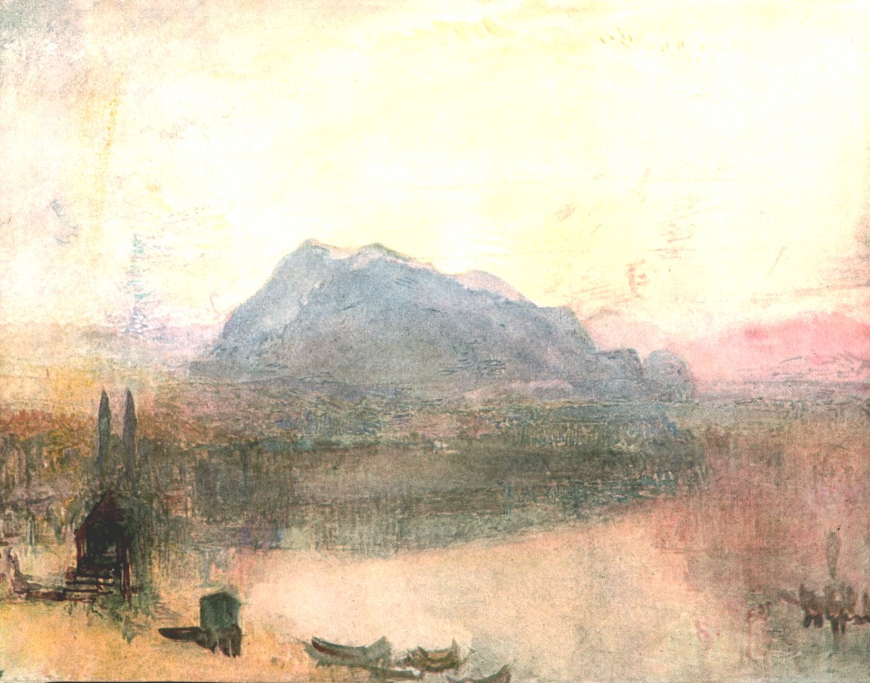 Lucerne and the Righi: Early Dawn, c1840