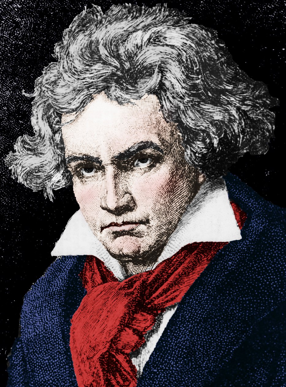 Ludwig van Beethoven 1770-1827, tysk komponist og pianist, 1800-tallet af Unbekannt