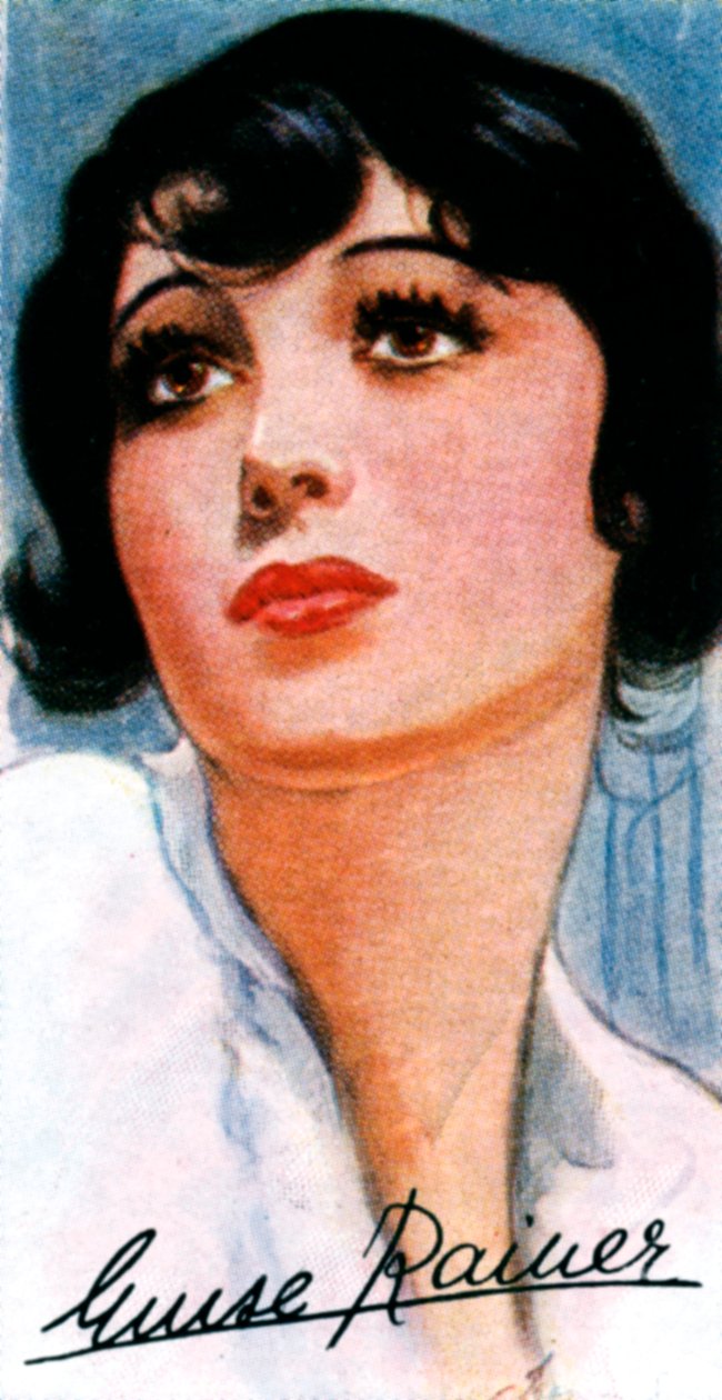 Luise Rainer, 1910-, to gange Oscar-vindende filmskuespillerinde, 20. århundrede af Unbekannt