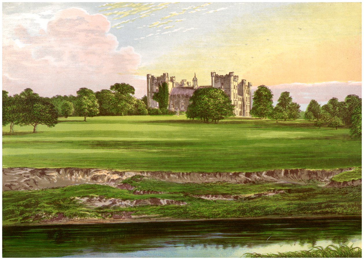 Lumley Castle, County Durham, hjemsted for jarlen af Scarbrough, c1880 af Unbekannt