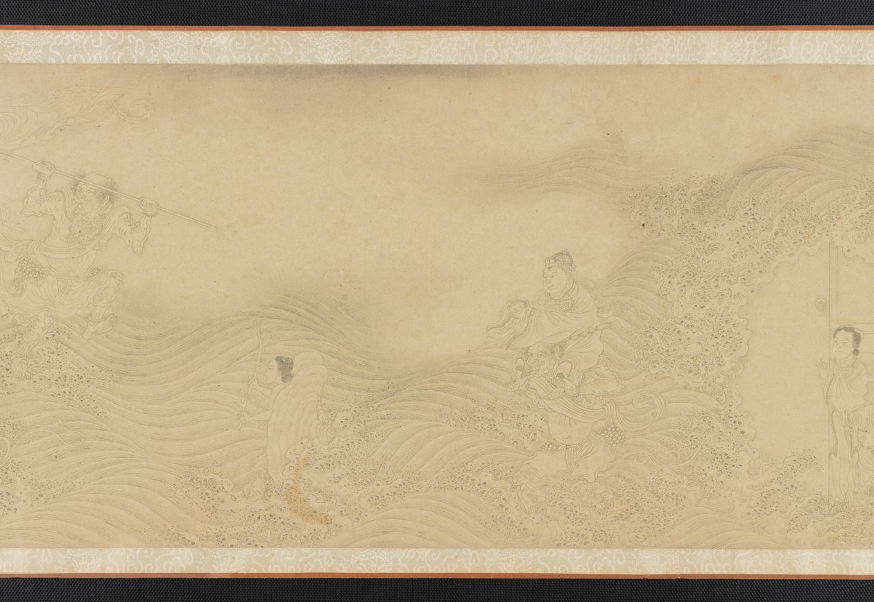 Luohans krydser land og hav, Ming- eller Qing-dynastiet, 1600-tallet. af Unbekannt