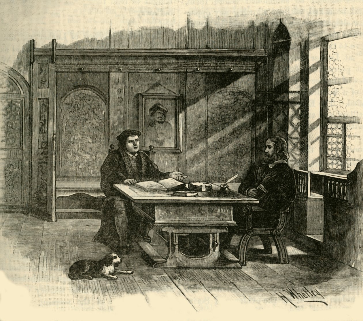 Luther og Melanchthon, c1500-1520, 1890. af Unbekannt
