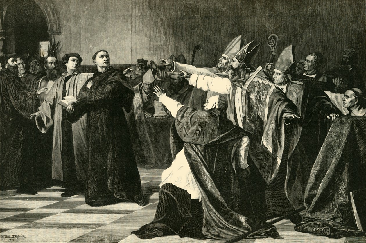 Luther ved rigsdagen i Worms, 1521, 1890. af Unbekannt