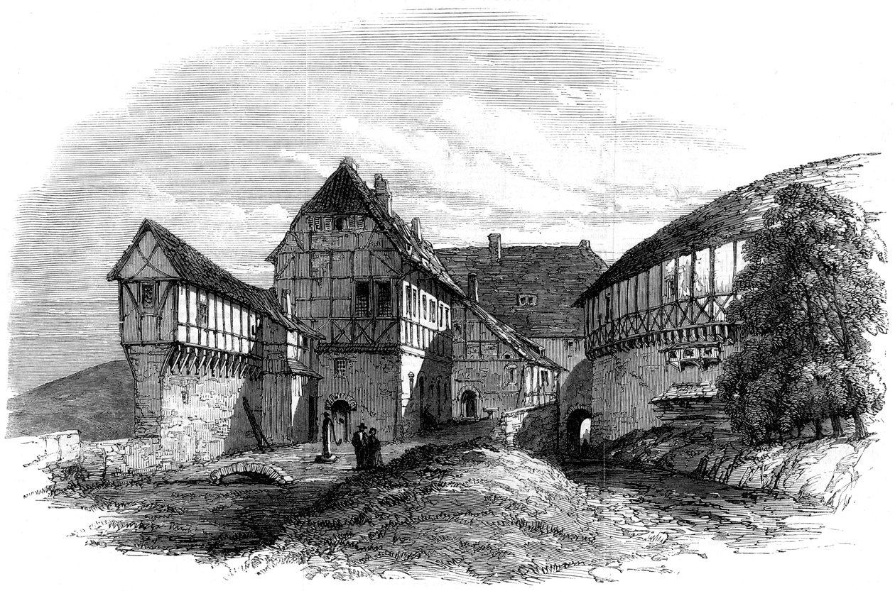Luthers hus på Wartburg Slot, Eisenach, Tyskland, 1862 af Unbekannt