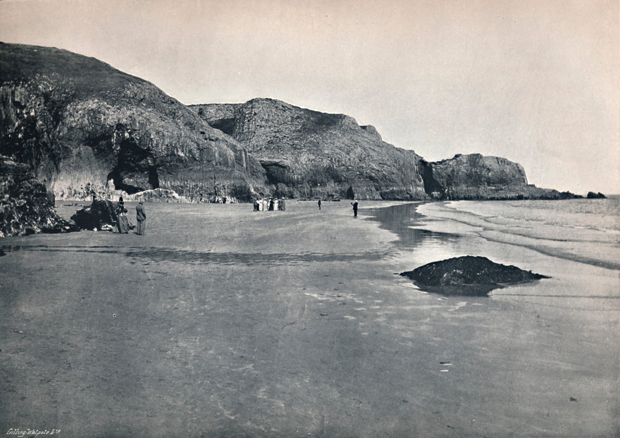 Lydstep - The Cliffs and the Beach, 1895 af Unbekannt