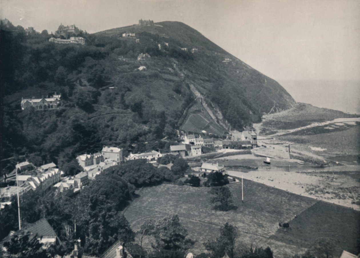 Lynmouth - The Hill, Viser Lynton Above, 1895 af Unbekannt