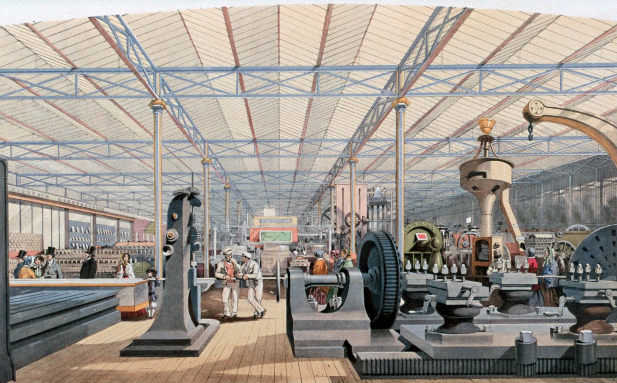 Machinery Hall, Crystal Palace Exhibition, London, 1851 af Unbekannt