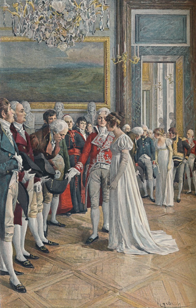 Madame Bonaparte modtager ambassadører ved Tuilerierne, 1896 af Unbekannt