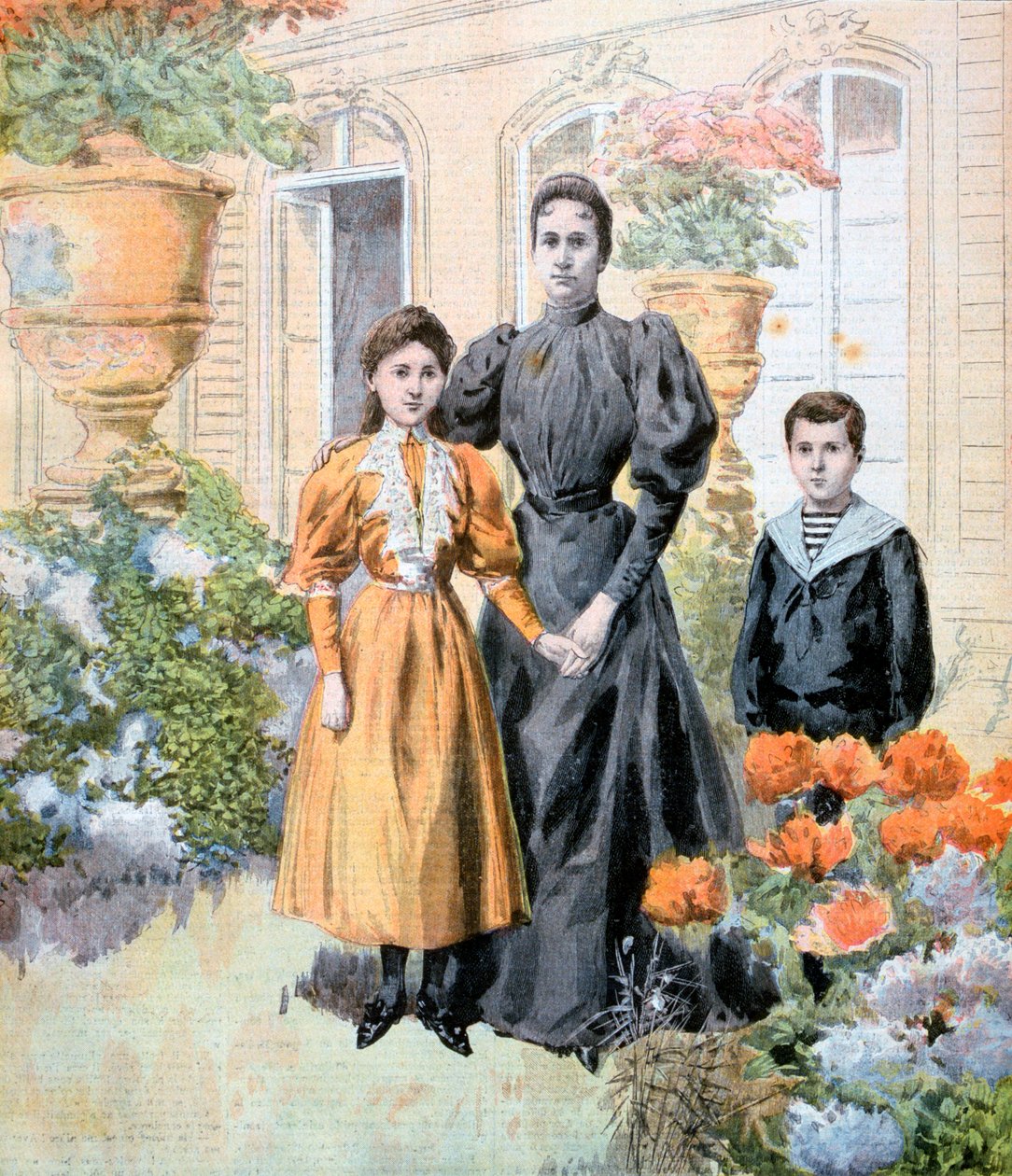 Madame Casimir-Perier og hendes børn, 1894 af Unbekannt