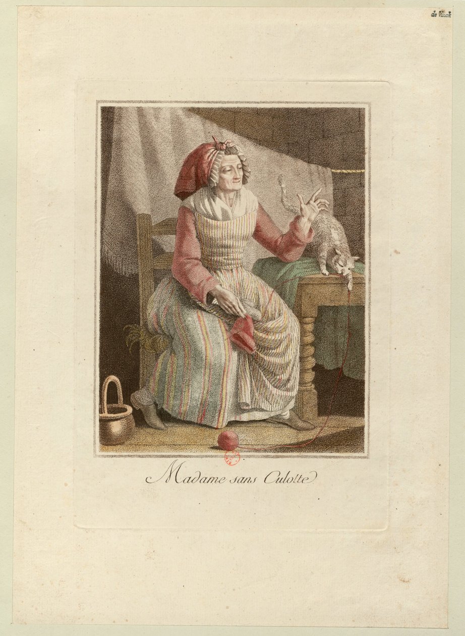 Madame Sans-Culotte, ca 1794. af Unbekannt
