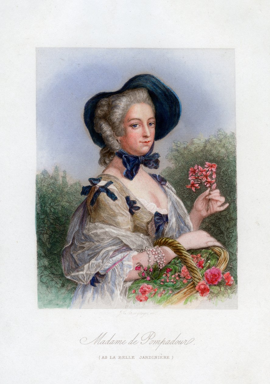 Madame de Pompadour som den smukke gartner af Unbekannt