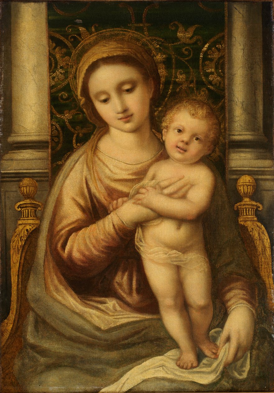 Madonna og barn, 1800-tallet. af Unbekannt
