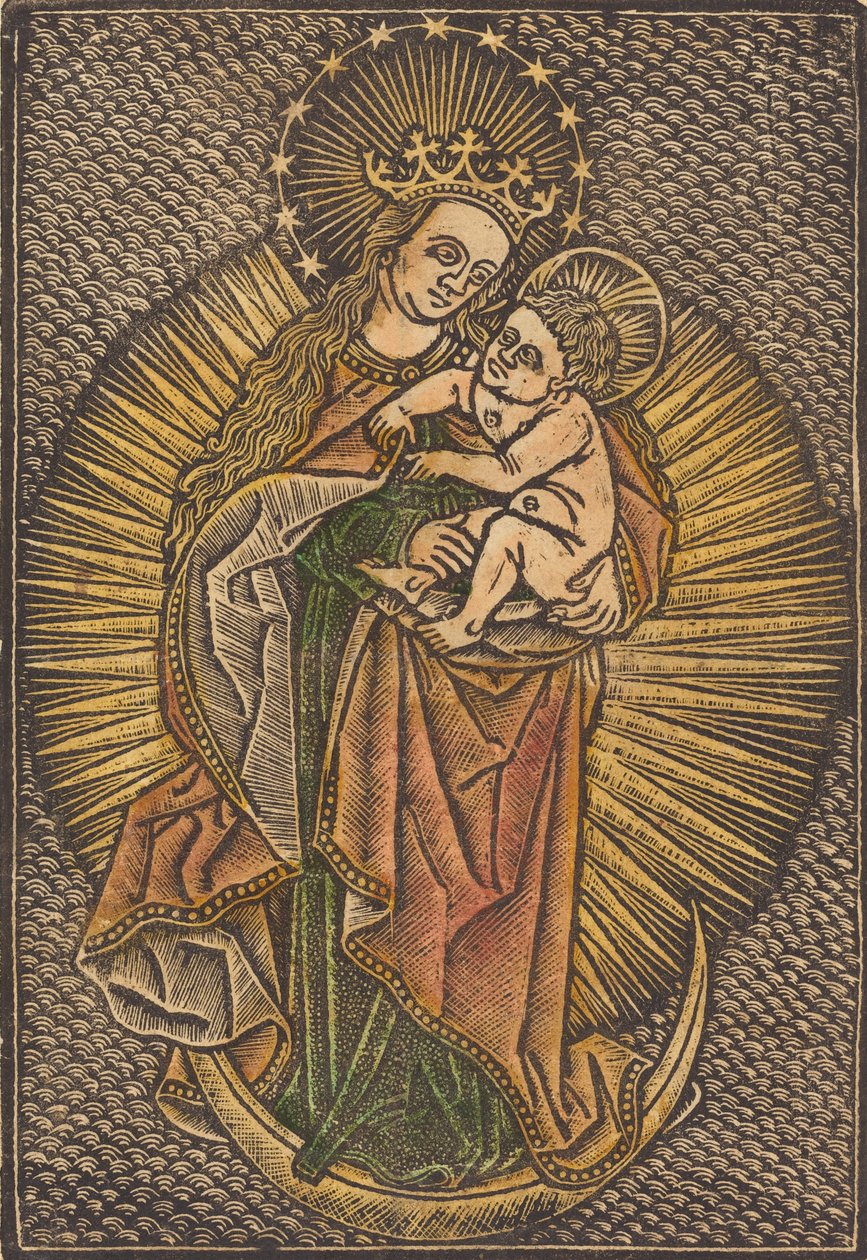 Madonna and Child in Glory, fjerde kvartal 1400-tallet. af Unbekannt