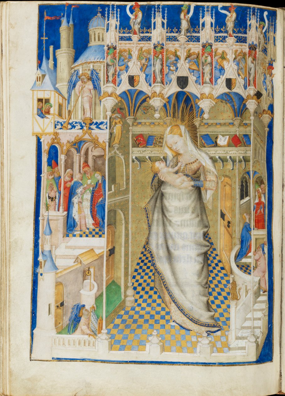 Madonna og barn i en kirke (Fem glæder ved Jomfruen). Isabella Stuarts timer. af Unbekannt
