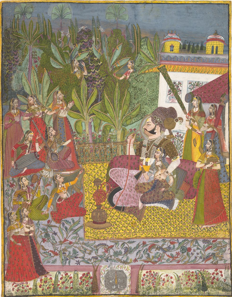 Maharaja Bijay Singh i His Harem, Ca. 1770. af Unbekannt