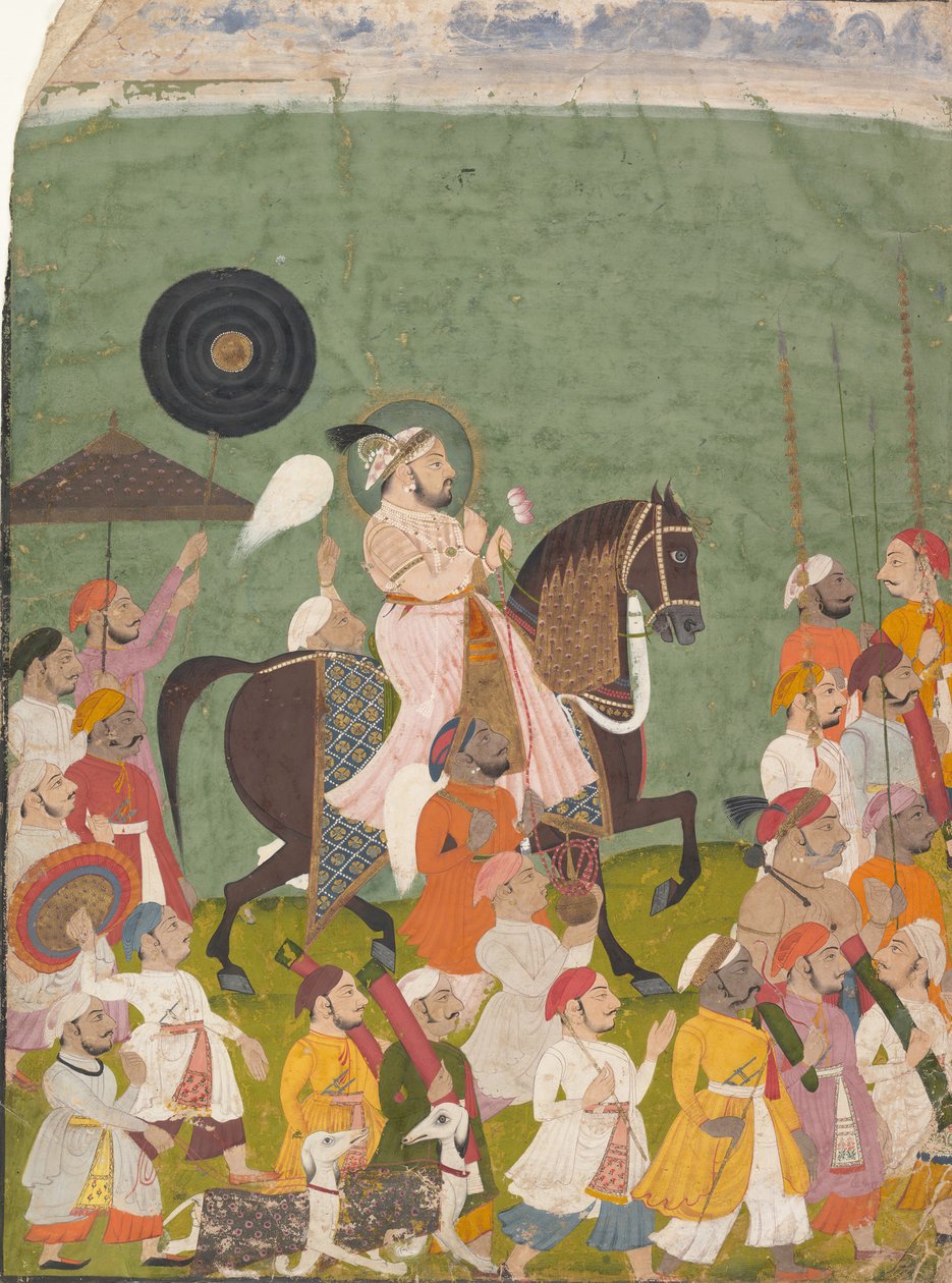 Maharana Jagat Singh II i procession, ca. 1745. af Unbekannt
