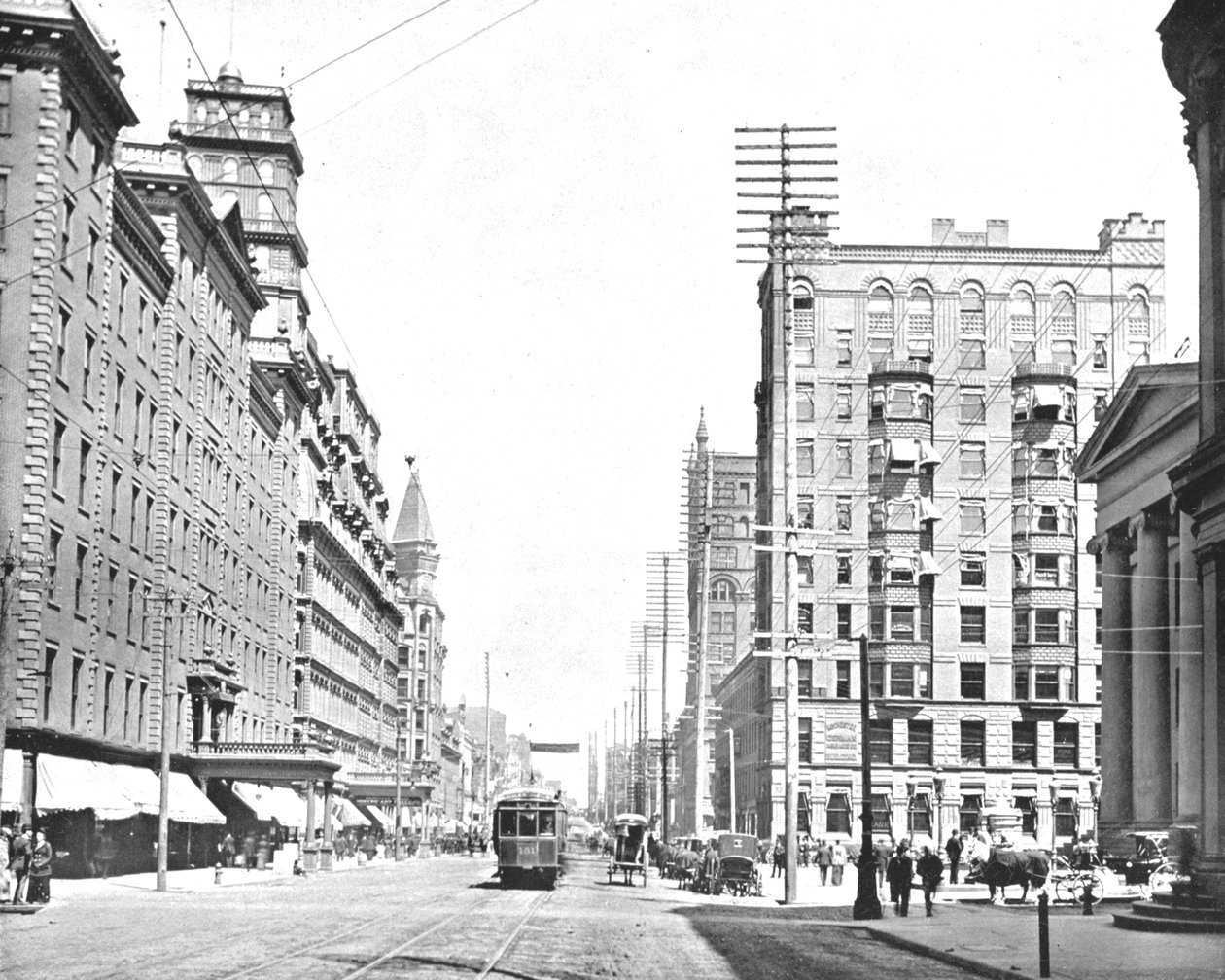 Main Street, Rochester, New York State, USA, c1900. af Unbekannt
