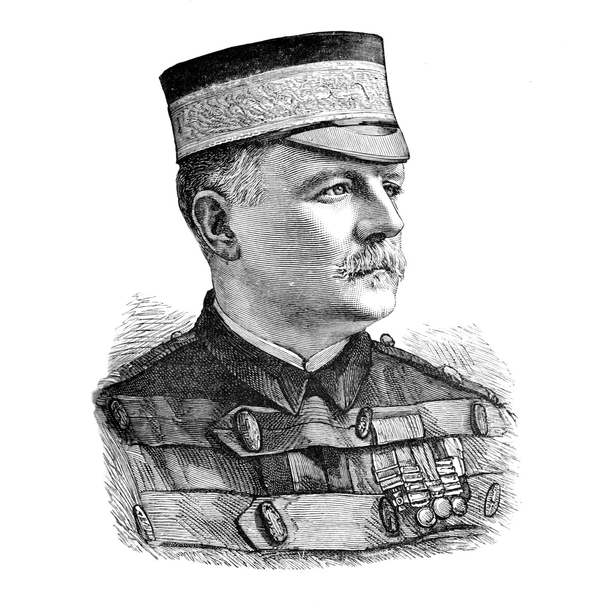 Generalmajor Sir Herbert Macpherson, kommandør for det indiske kontingent, c1882. af Unbekannt