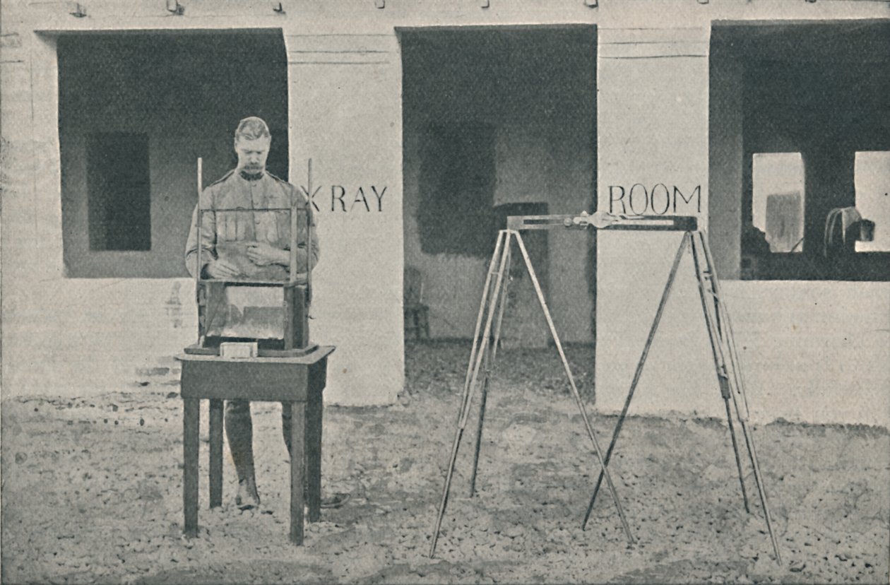 Major Batters ved at bruge lokaliseringsapparatet, c1890, 1910 af Unbekannt