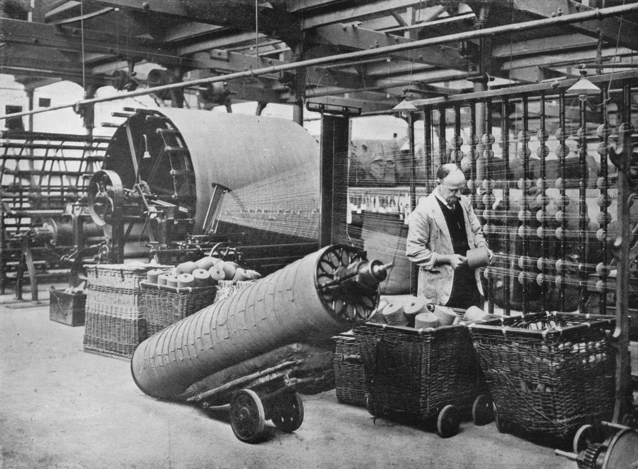 Fremstilling af kædetråden, 1915 af Unbekannt