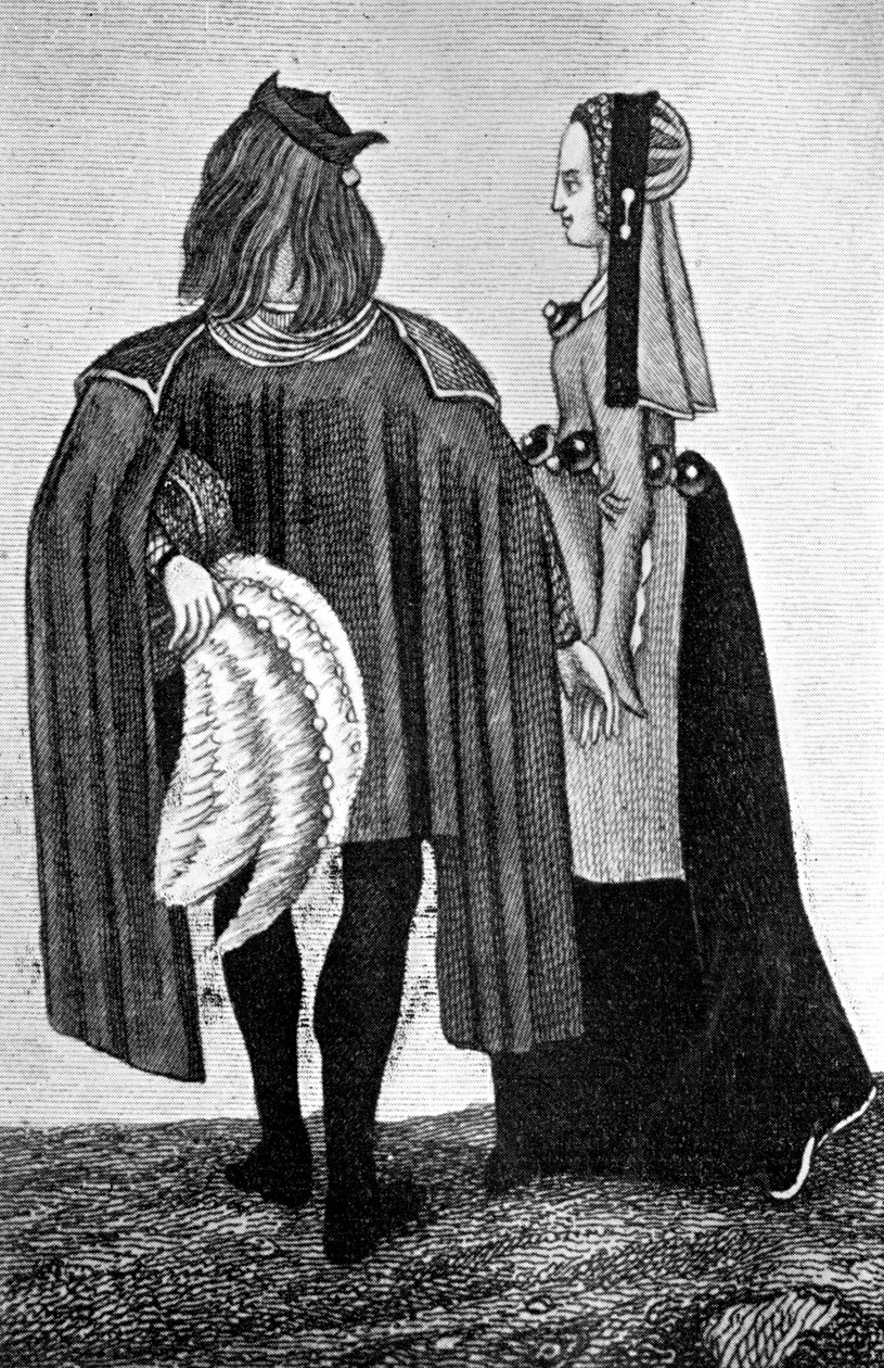 Mandlig og kvindelig kostume, slutningen af det 15.-begyndelsen af det 16. århundrede, 1910 af Unbekannt