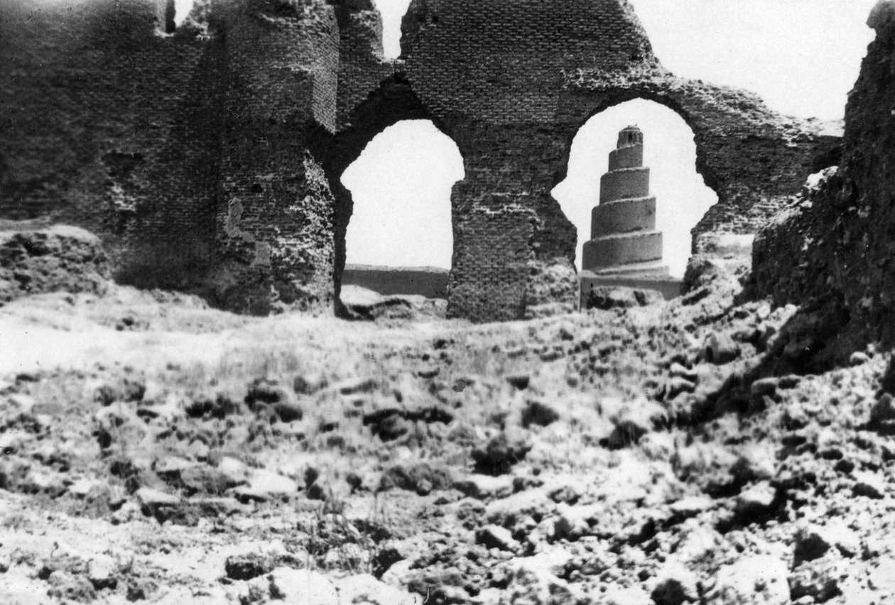 Malwiya-tårnet, Mesopotamien, 1918 af Unbekannt