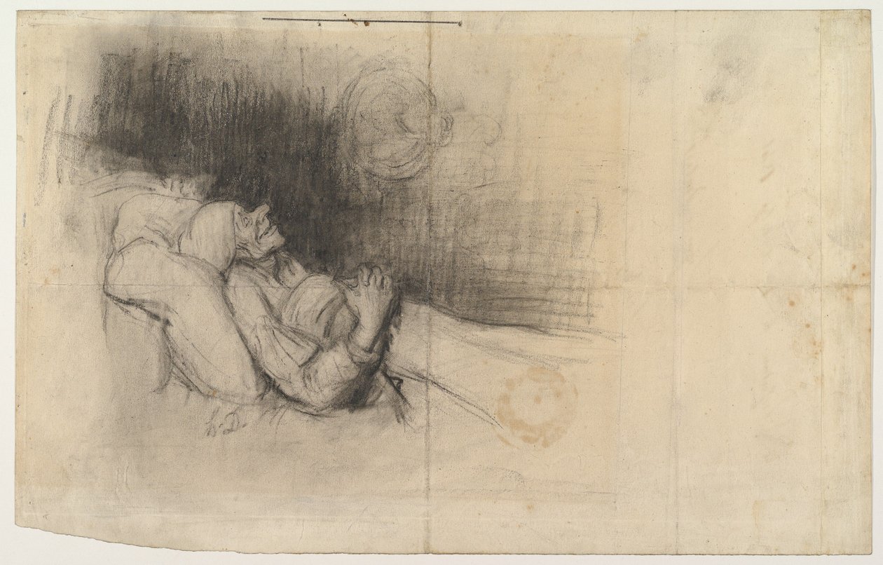 Drømmende mand, 1825-80. af Unbekannt