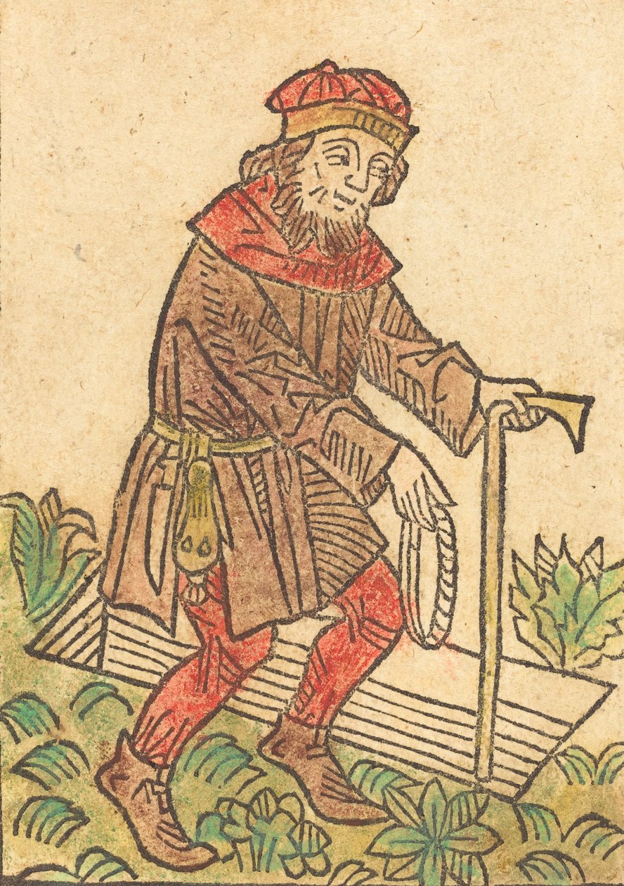 Mand går mod en grav, ca. 1495. af Unbekannt