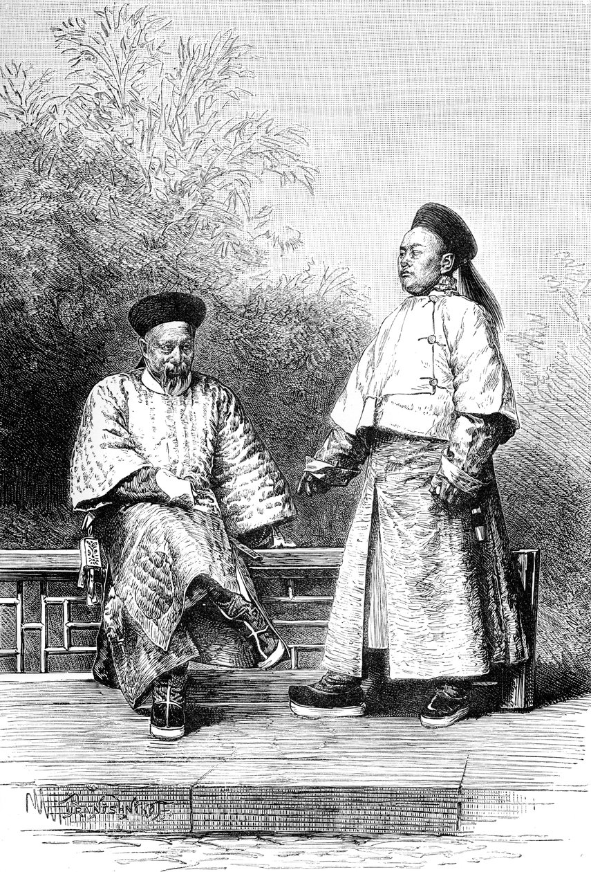 Manchu-ministre, bankchefer, ca. 1890 af Unbekannt
