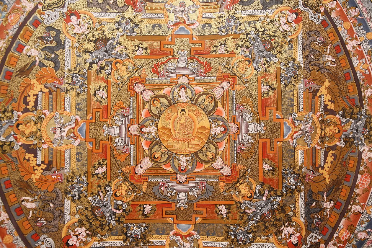 Mandalon Thangka, Bhaktapur, Nepal af Unbekannt