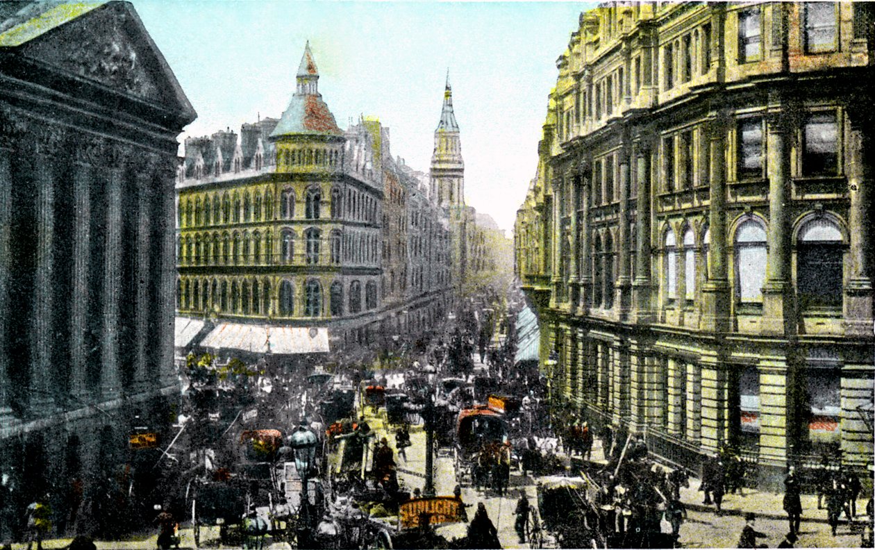 Mansion House and Cheapside, London, begyndelsen af det 20. århundrede af Unbekannt