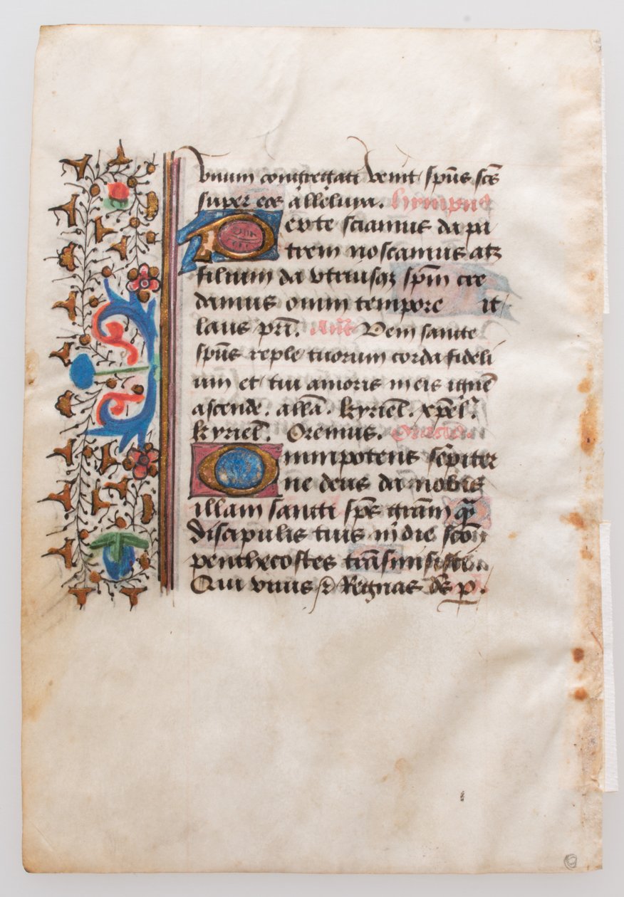 Manuskriptblad, fra en Timebog, 1400-tallet. af Unbekannt