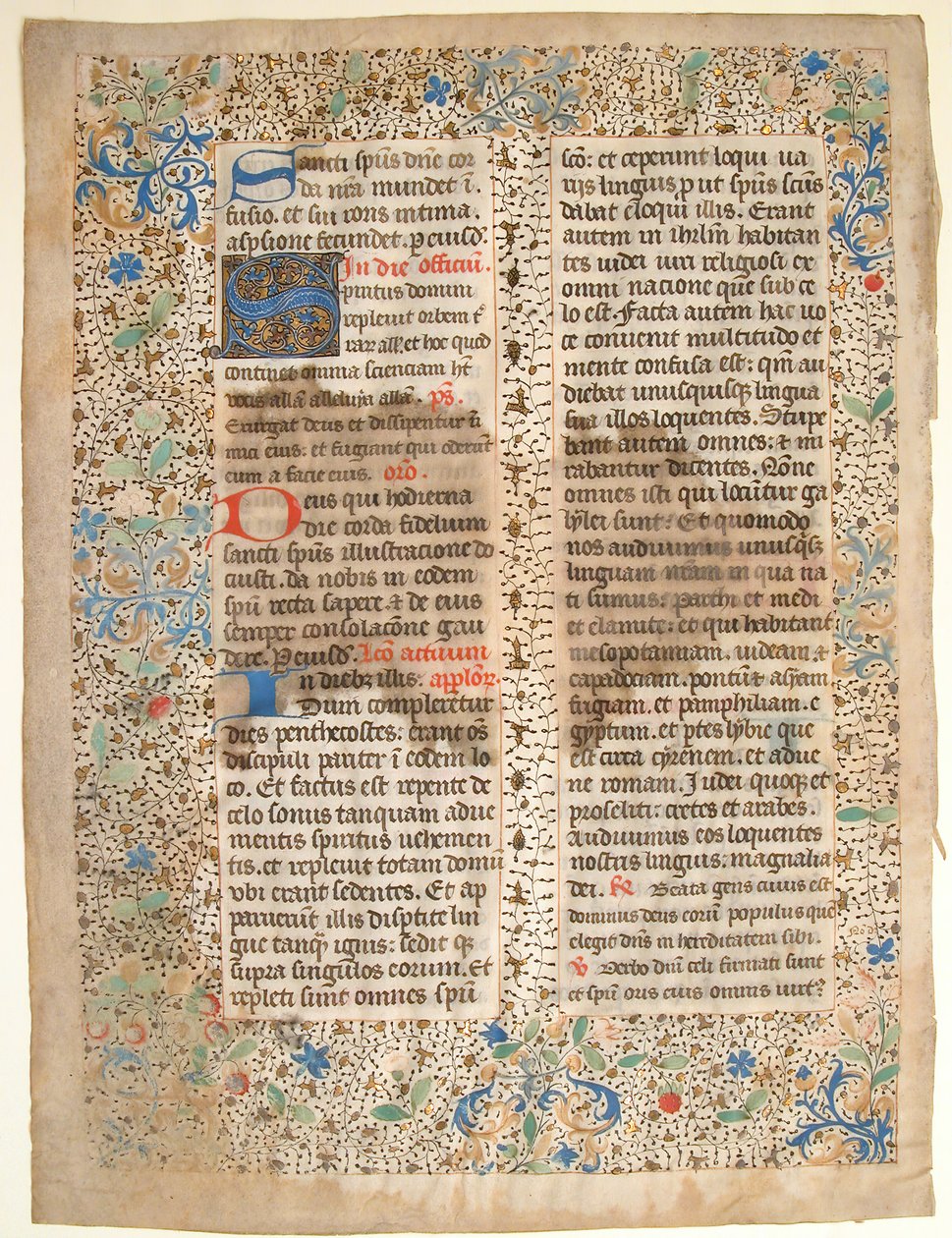 Manuskriptblad fra et missal, fransk, midten af 1400-tallet. af Unbekannt