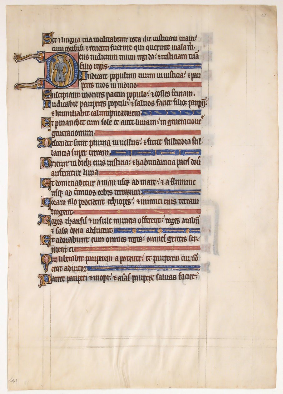 Manuskriptblad fra en kongelig psalter, 1200-tallet. af Unbekannt