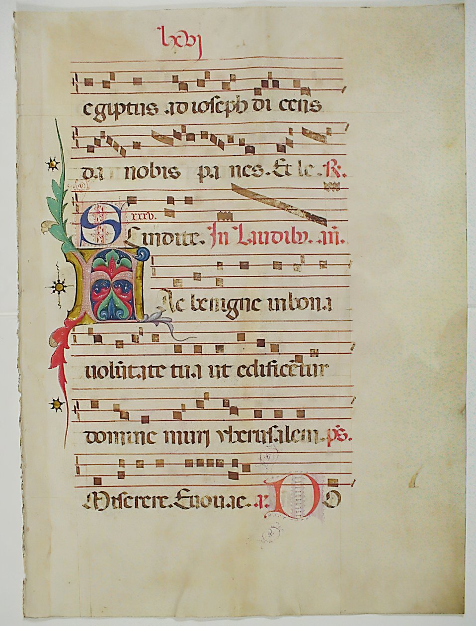 Manuskriptblad med Initial A, fra et antifonarium, italiensk, 1400-tallet. af Unbekannt