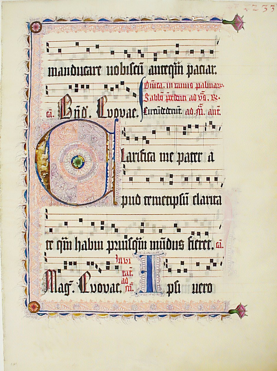 Manuskriptblad med initial C, fra et antifonarium, tysk, ca. 1425-50. af Unbekannt