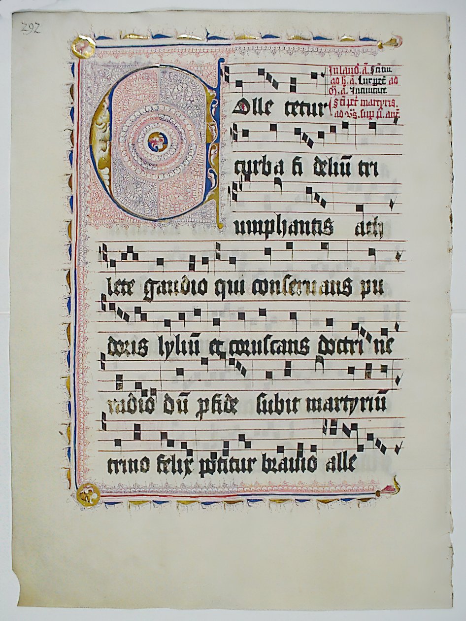 Manuskriptblad med initial C, fra et antifonarium, tysk, andet kvartal 1400-tallet. af Unbekannt
