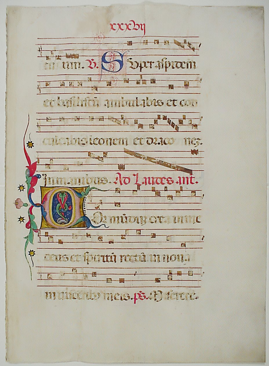 Manuskriptblad med initial C, fra et antifonarium, italiensk, 1400-tallet. af Unbekannt