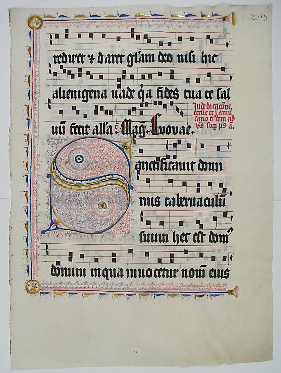 Manuskriptblad med initial S, fra et antifonarium, tysk, andet kvartal 1400-tallet. af Unbekannt