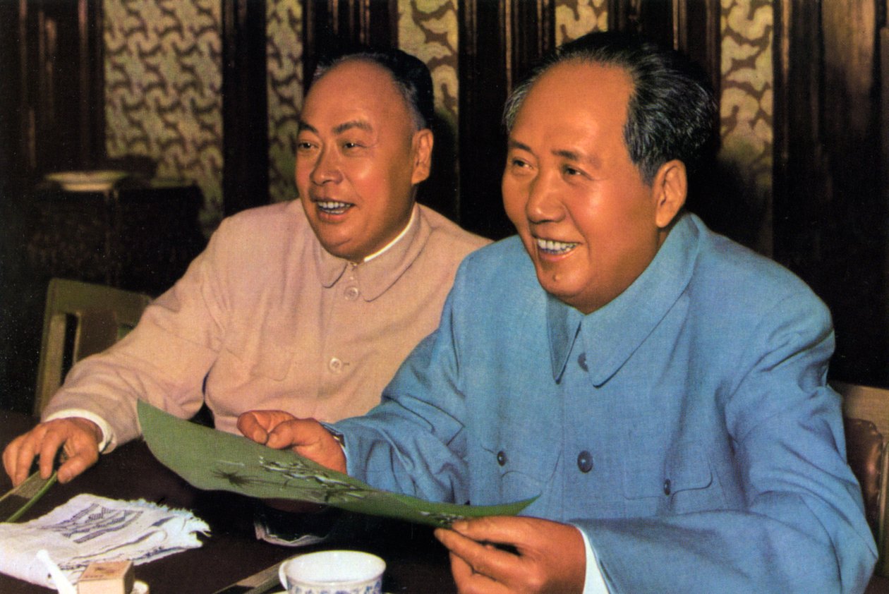 Mao Zedong og Chen Yi i, kinesiske kommunistiske ledere, har været det siden 1960 af Unbekannt