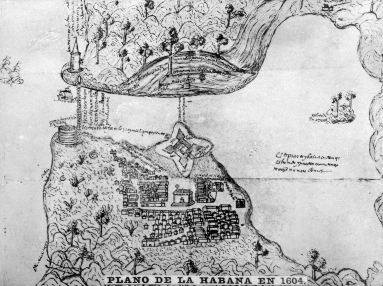 Kort over Havana, 1608, 1920