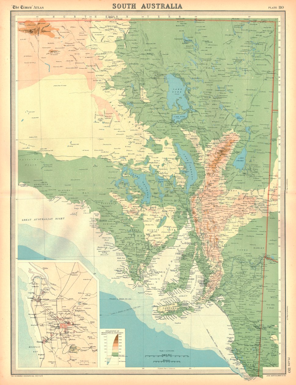 Kort over det sydlige Australien af Unbekannt