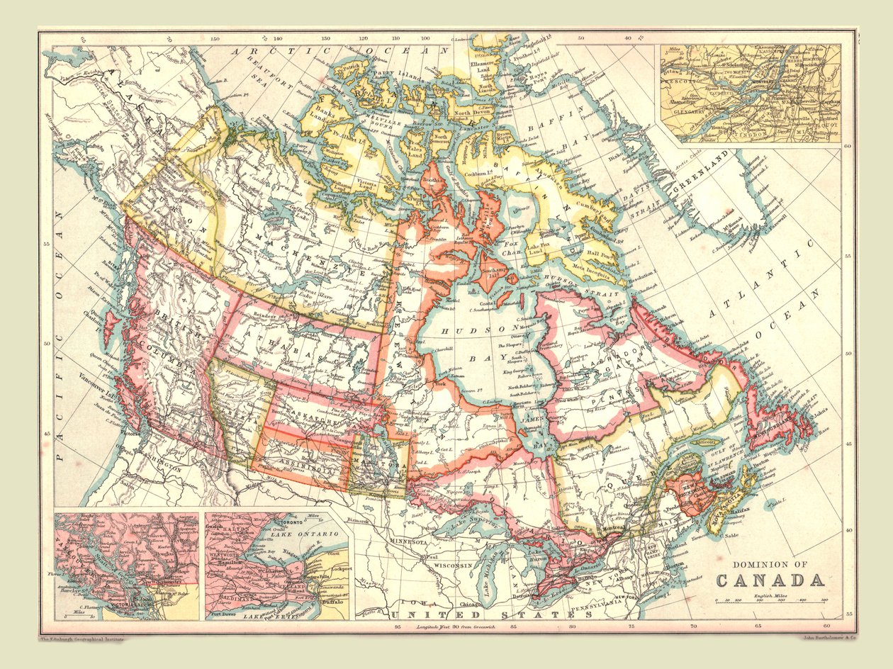 Kort over Canadas Dominion, 1902. af Unbekannt