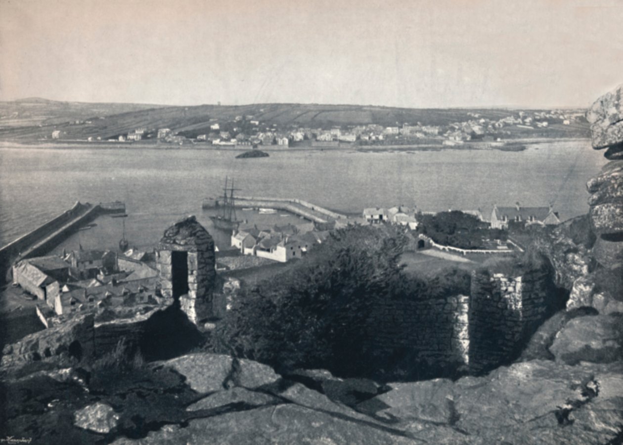 Marazion - Almindelig udsigt, Viser havn, 1895 af Unbekannt