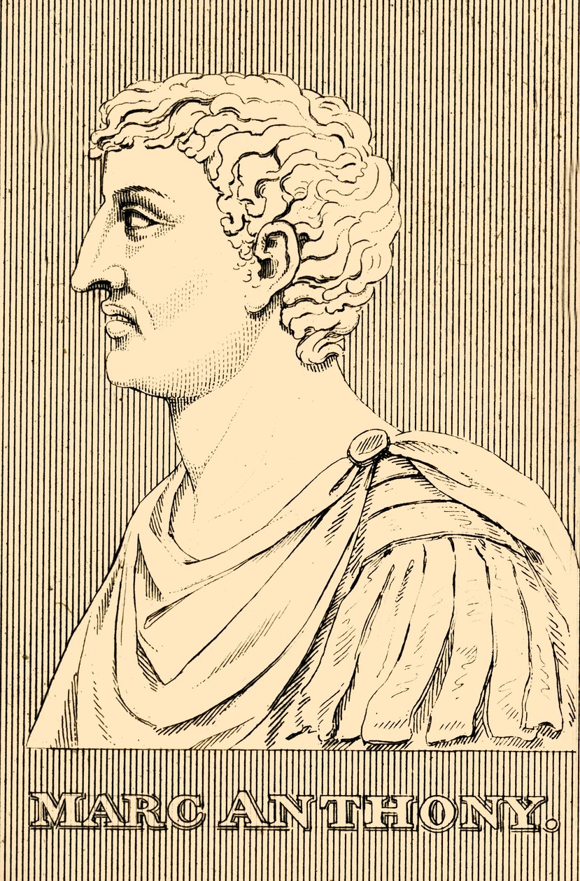 Marc Anthony, 83-30 f.Kr., 1830. af Unbekannt