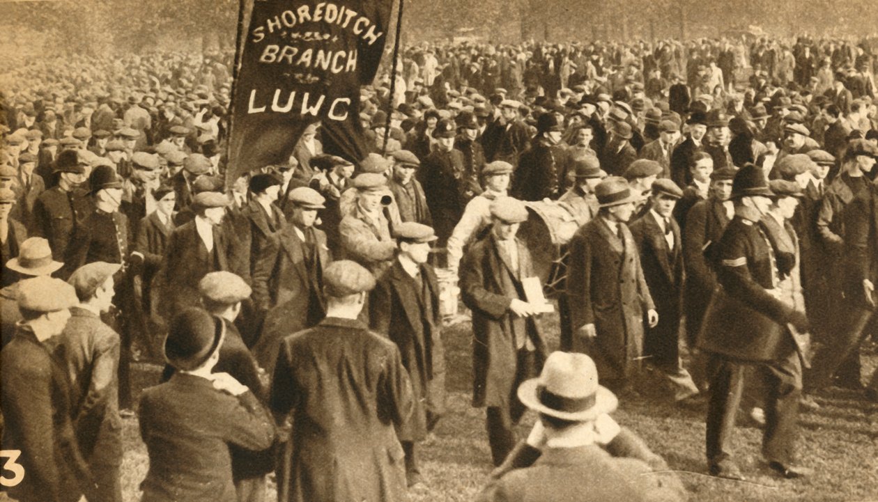 Marchers from Shoreditch, Means Test protests, Hyde Park, London, 1932, 1933 af Unbekannt