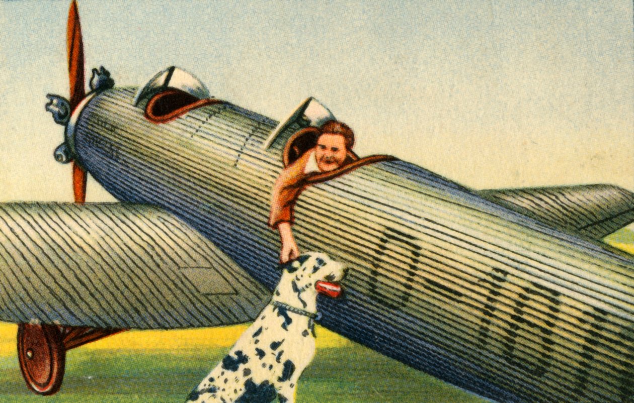 Marga von Etzdorf med sit fly, 1932. af Unbekannt