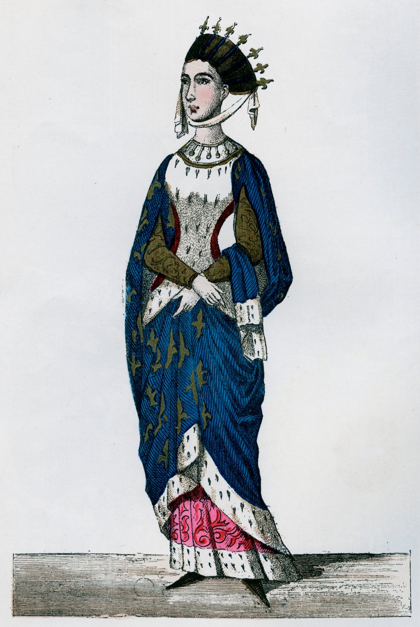 Margaret af Provence, dronningekonsort af Ludvig IX af Frankrig, 13. århundrede 1882-1884 af Unbekannt